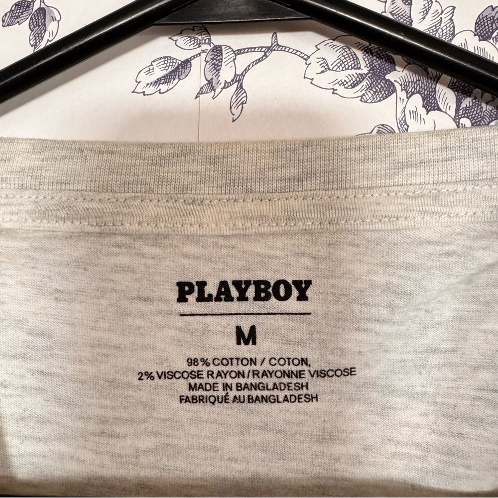 PLAYBOY Light Gray Graphic Tee - Picture 5 of 5